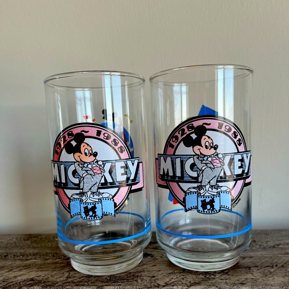 Vintage Sunoco Disney Mickey Mouse Through the Years  1928-1988 Glasses - Picture 2 of 4